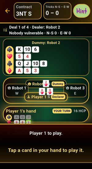 Bridge during a hand