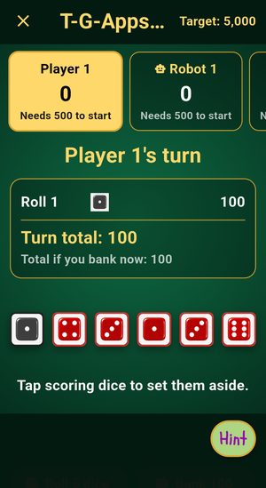 Farkle during a hand