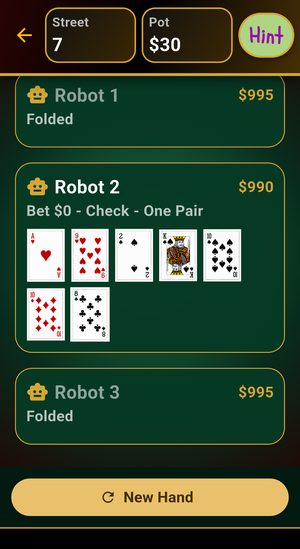 7 Card Stud showdown